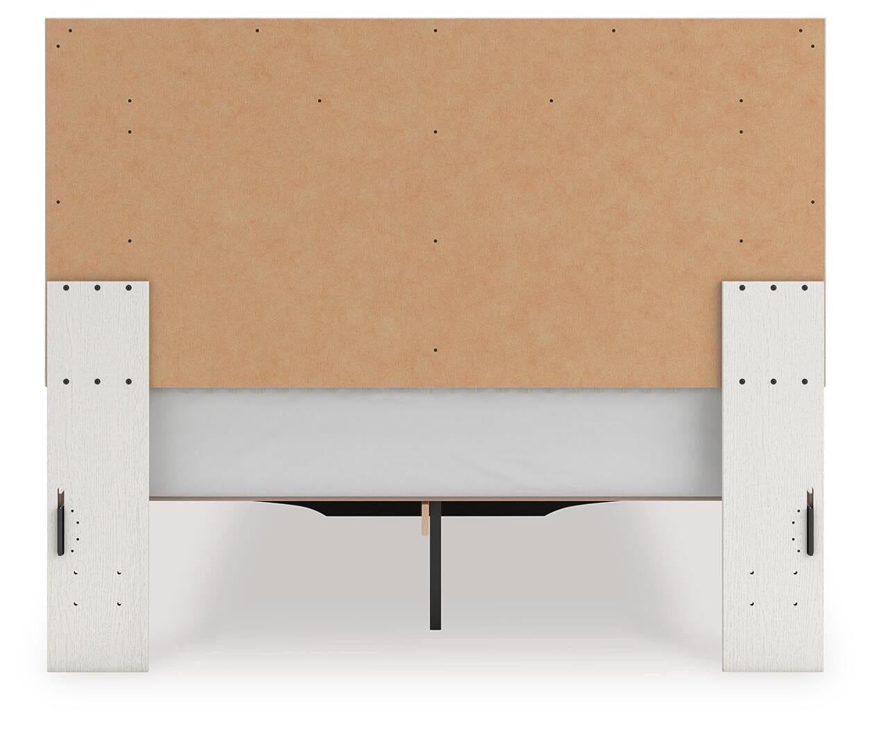 Zuraleus Queen Upholstered Panel Platform Storage Bed, Dresser, Mirror, Chest and Nightstand