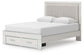 Zuraleus Queen Upholstered Panel Platform Storage Bed, Dresser, Mirror, Chest and Nightstand