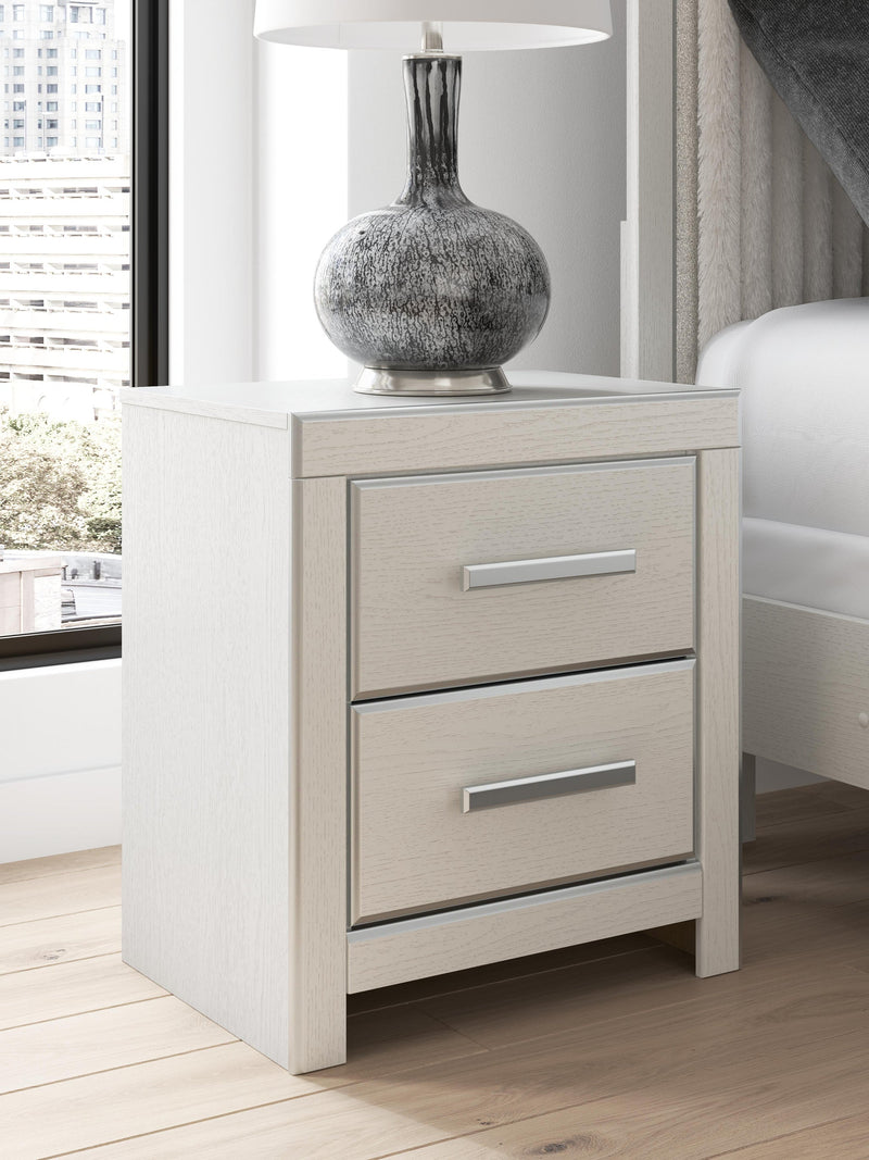Birmonton Queen Upholstered Panel Platform Storage Bed, Dresser, Mirror, Chest and Nightstand