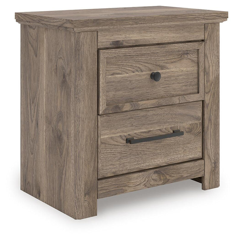 Keithland King Panel Bed with Mirrored Dresser and Nightstand