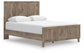 Rusticott Queen Panel Bed with Mirrored Dresser and Nightstand
