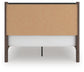 Pamytta Queen Upholstered Panel Bed, Dresser, Mirror and Nightstand