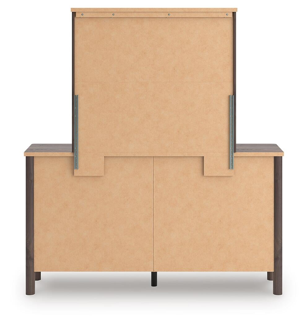 Pamytta Full Upholstered Panel Bed, Dresser, Mirror, Chest and Nightstand
