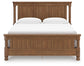 Rowlenstown King Poster Bed with Mirrored Dresser and Nightstand