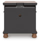 Rowlenstown King Poster Bed with Mirrored Dresser and Nightstand