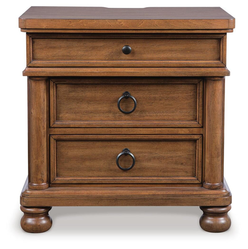 Chadworth Queen Poster Bed with Mirrored Dresser and Nightstand