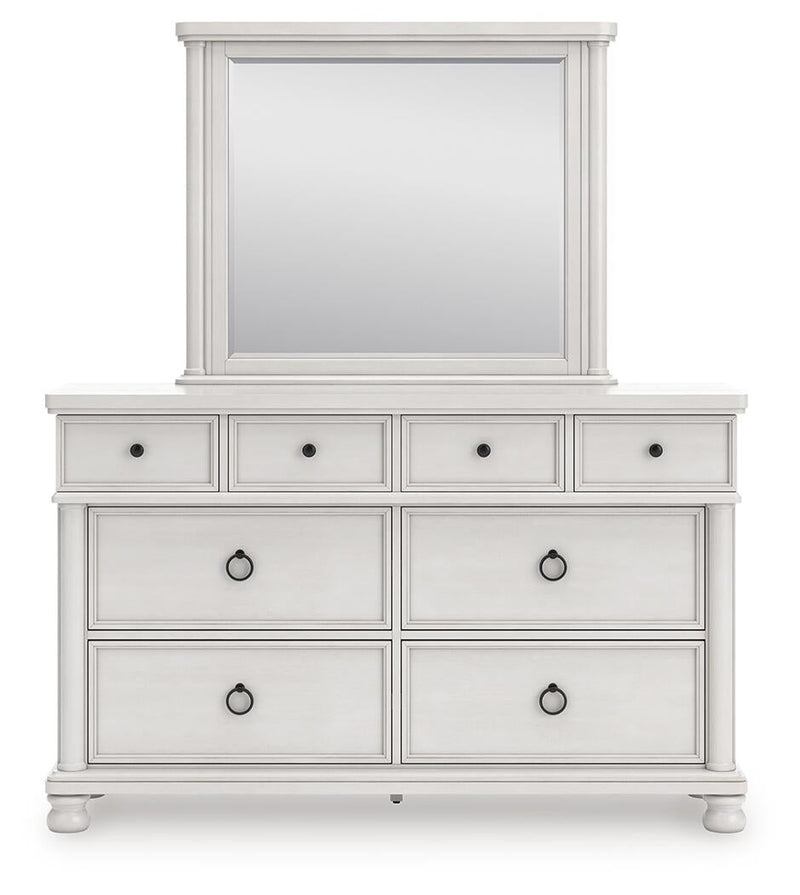 Chadworth King Poster Bed, Dresser and Mirror