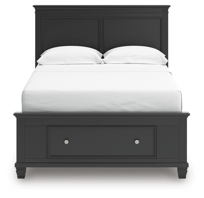 Lanolee Full Panel Storage Bed, Dresser, Mirror and Nightstand