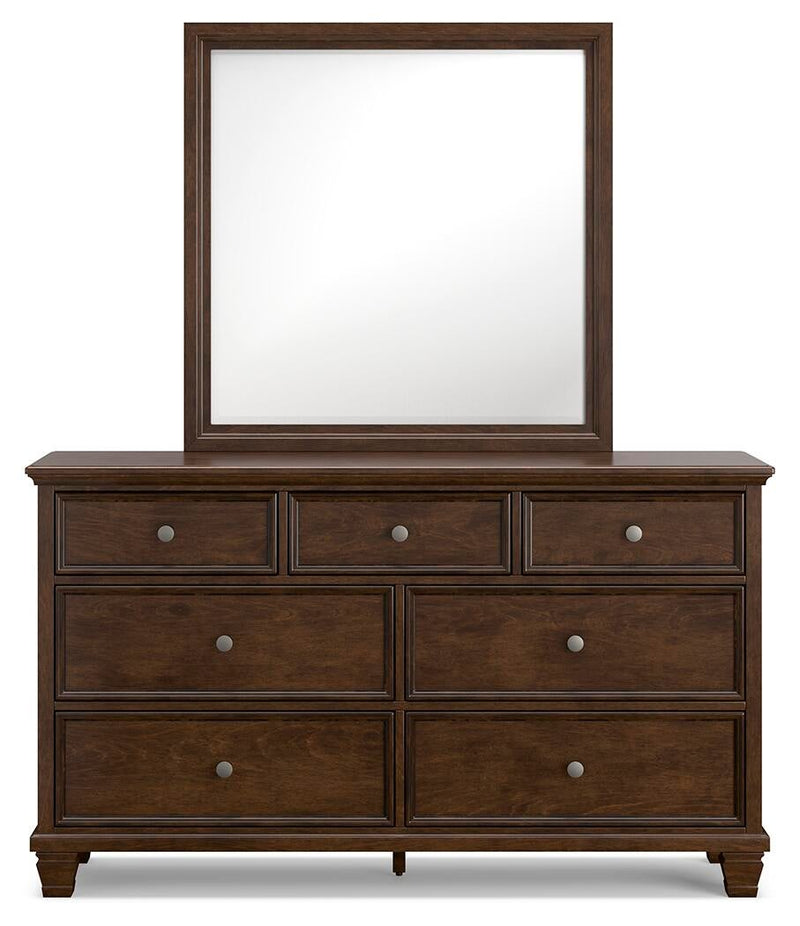 Danabrin Queen Panel Storage Bed, Dresser, Mirror and Nightstand