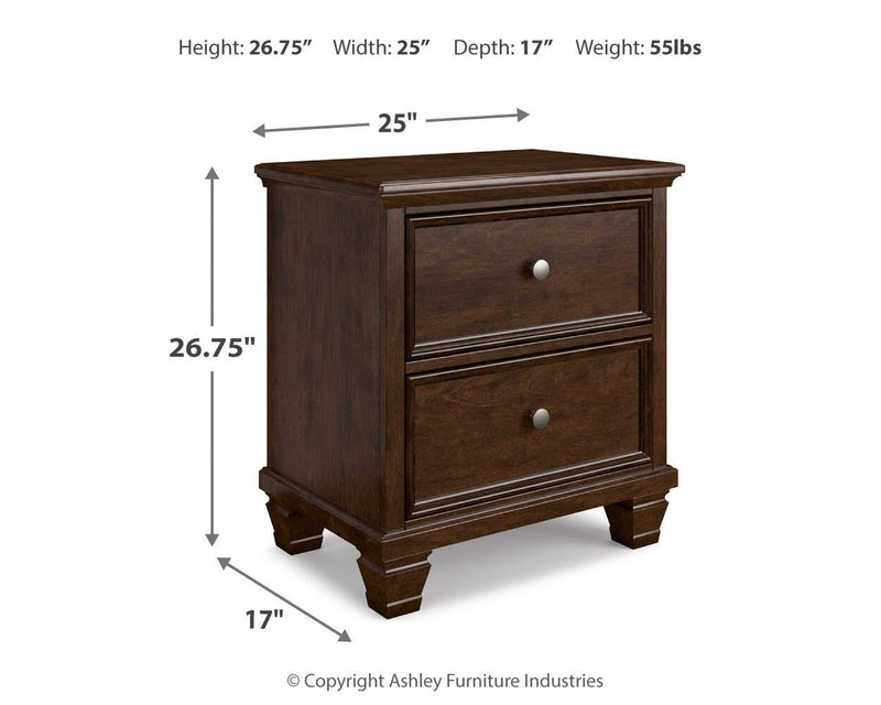 Danabrin California King Panel Storage Bed, Dresser, Mirror and Nightstand