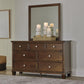 Danabrin King Panel Storage Bed, Dresser and Mirror