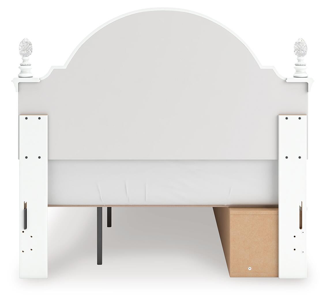 Kozlani Full Upholstered Panel Storage Bed, Dresser, Mirror and Nightstand