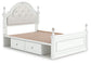 Kozlani Full Upholstered Panel Storage Bed, Dresser, Mirror and Nightstand