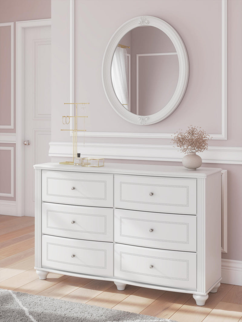 Maylilly Full Upholstered Panel Storage Bed, Dresser, Mirror and Nightstand