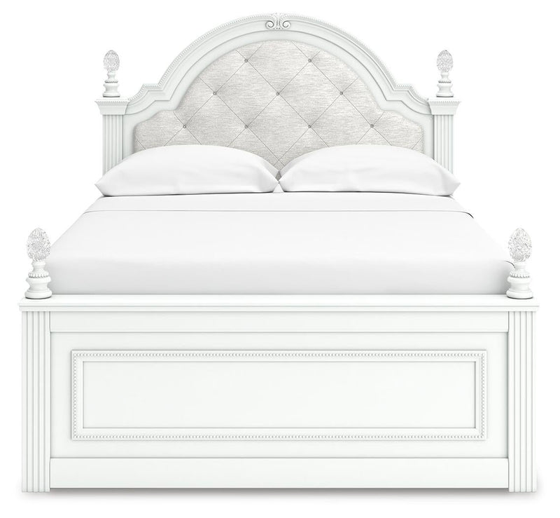 Maylilly Full Upholstered Panel Storage Bed, Dresser and Mirror