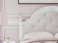 Kozlani Full Upholstered Panel Storage Bed, Dresser, Mirror and Nightstand