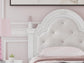 Kozlani Twin Upholstered Panel Storage Bed, Dresser, Mirror and Nightstand