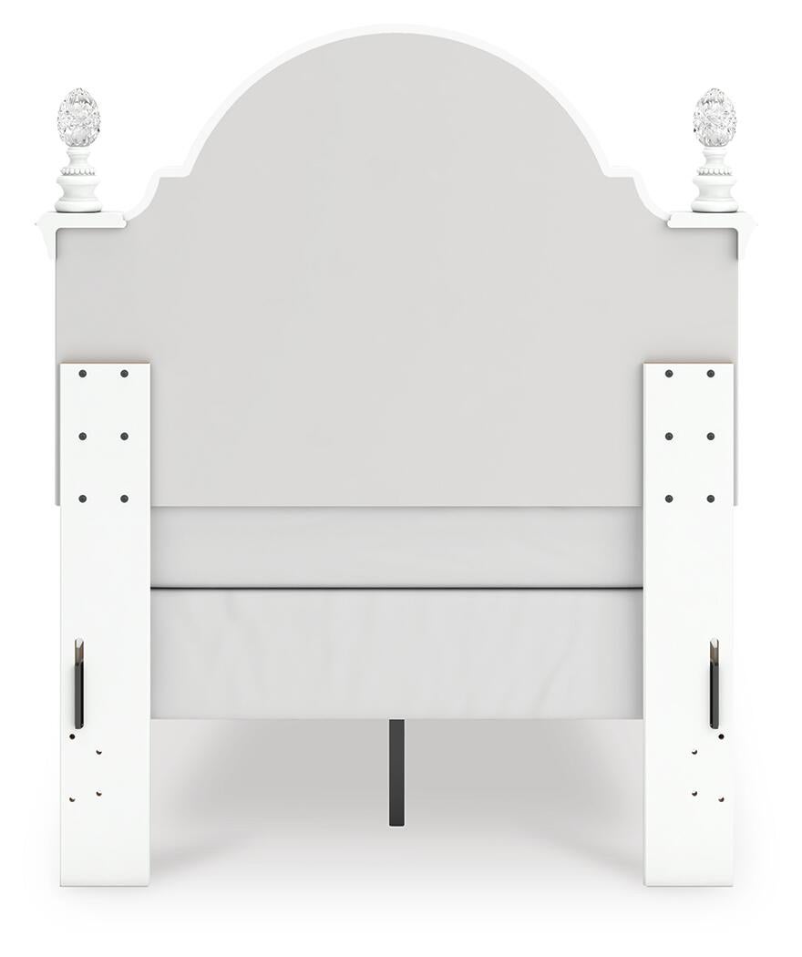 Kozlani Twin Upholstered Panel Bed, Dresser, Mirror and Nightstand