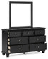 Lanolee Twin Panel Storage Bed, Dresser, Mirror and Nightstand