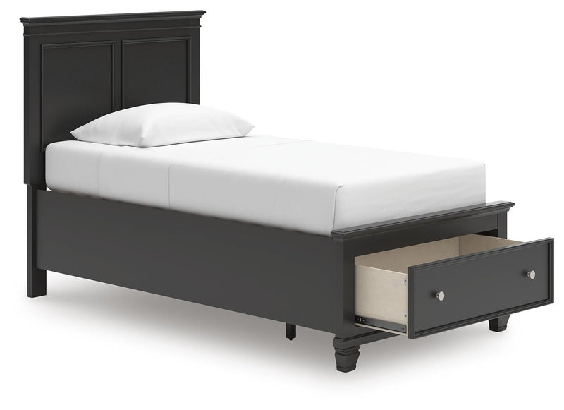 Lanolee Twin Panel Storage Bed, Dresser, Mirror and Nightstand