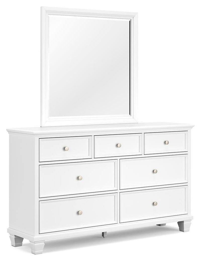 Fortman California King Panel Storage Bed, Dresser and Mirror