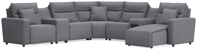 Modmax II 7-Piece Power Reclining Sectional with Chaise and Audio System