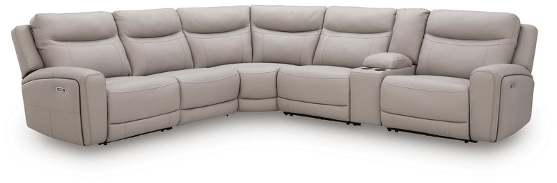Gravier 6-Piece Power Reclining Sectional with Storage Console