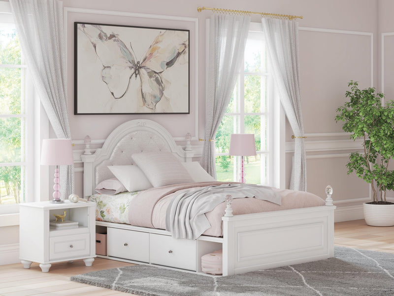 Kozlani Full Upholstered Panel Bed with Storage