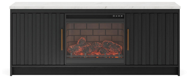 Cadmori 63" TV Stand with Electric Fireplace