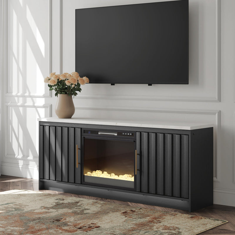 Cadmori 63" TV Stand with Electric Fireplace