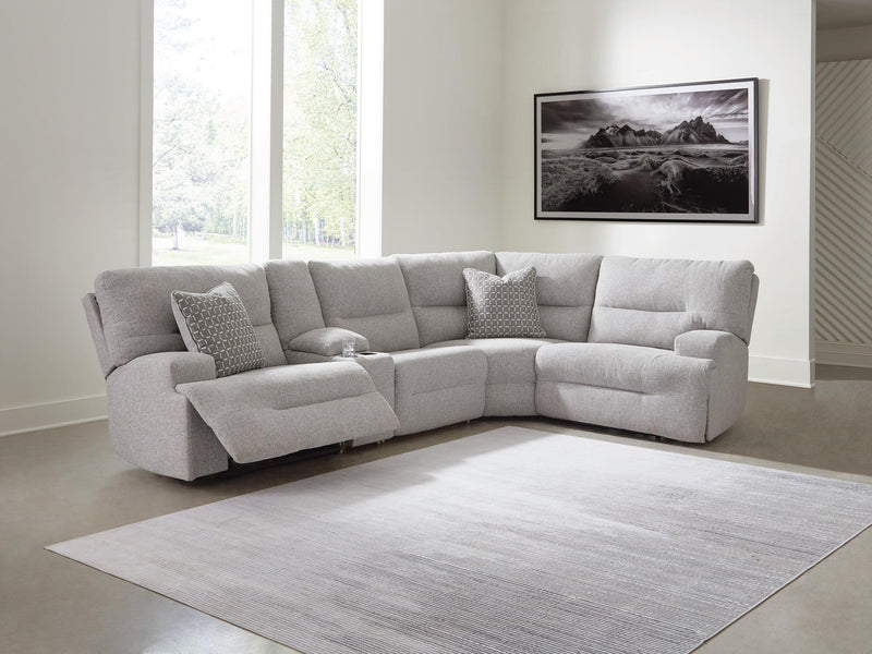 Acklen Place 5-Piece Power Reclining Sectional with Storage Console