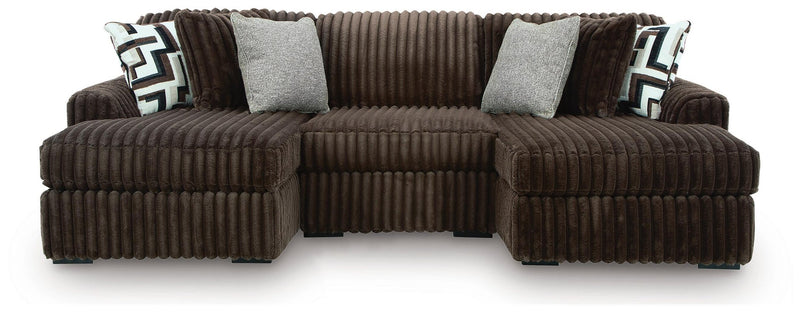 Midnight-Madness 3-Piece Double Chaise Sectional