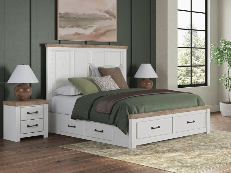 Savonport King Panel Storage Bed, Dresser, Mirror, Chest and Nightstand