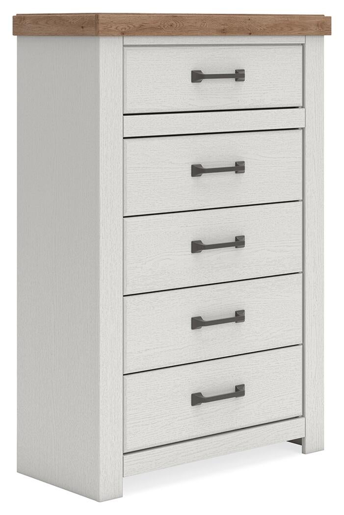 Savonport King Panel Bed, Dresser, Mirror, Chest and Nightstand