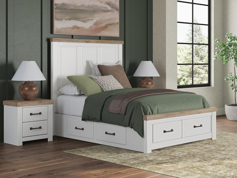 Savonport King Panel Storage Bed. Dresser, Mirror and Nightstand