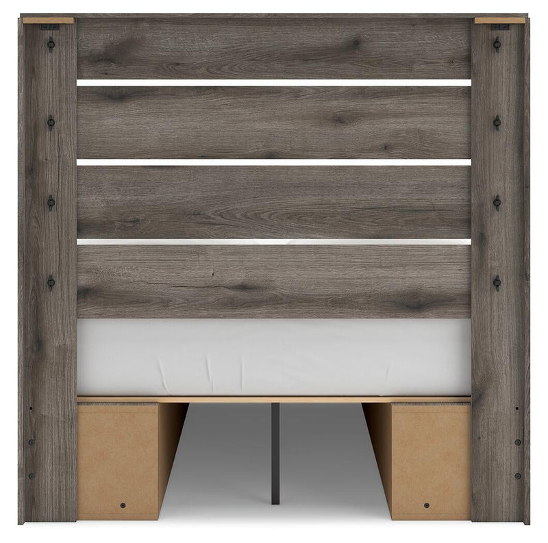 Urbanoore Full Panel Bed with Storage, Dresser and Mirror