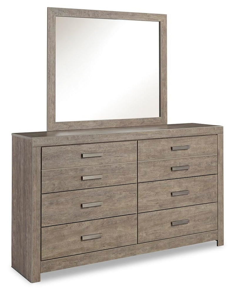 Culverbach King Panel Bed with Mirrored Dresser, Chest and Nightstand