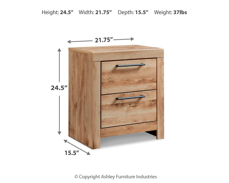 Hyanna King Panel Storage Bed with 1 Under Bed Storage Drawer, Dresser, Mirror and Nightstand