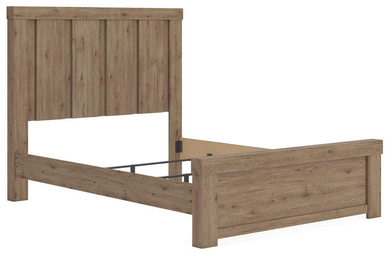Garistyn Queen Panel Bed. Dresser, Mirror and Nightstand