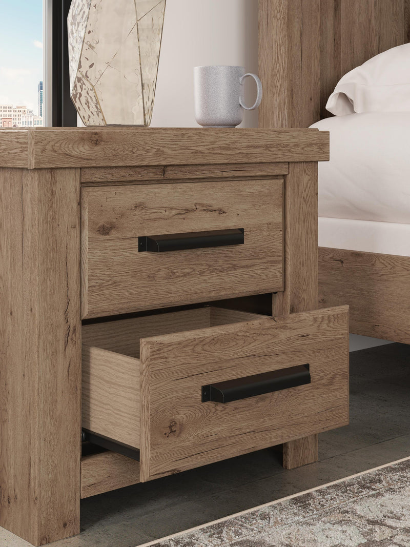 Garistyn King Panel Storage Bed, Dresser, Mirror, Chest and Nightstand
