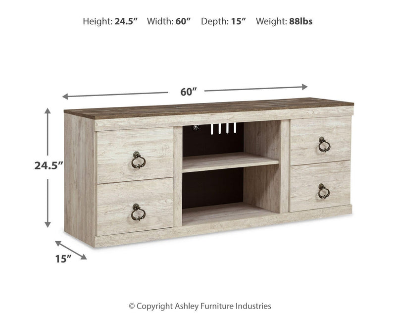 Ashley Express - Willowton LG TV Stand w/Fireplace Option
