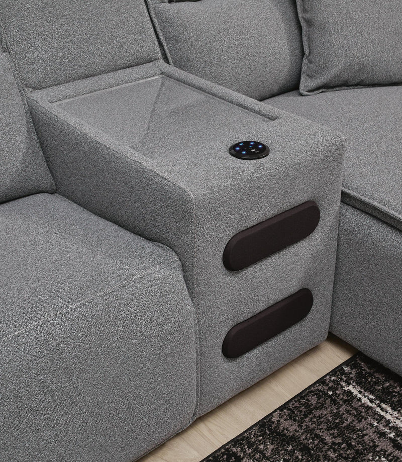 Modmax II 5-Piece Power Reclining Sectional with Chaise and Audio Consoles