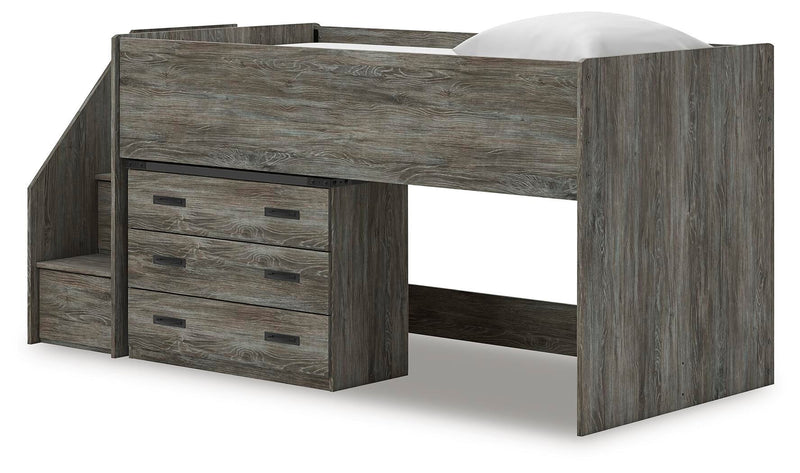 Frandern Twin Loft Bed with Drawer Storage