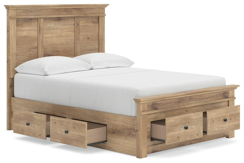 Makidern Full Panel Storage Bed