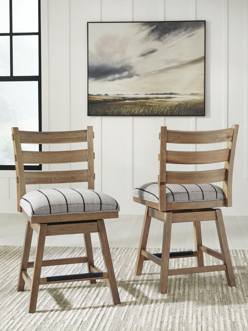 Ashley Express - Ridgester UPH Swivel Barstool (2/CN)